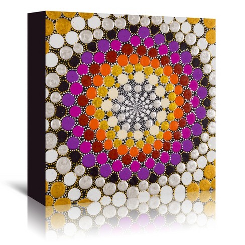 Contemporary Square Pattern Gallery-Wrapped Canvas Wall Art, 16x20