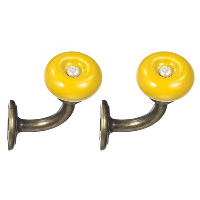 Unique Bargains Zinc Alloy Retro Hanging Towel Backpack Clothes Scarf Keys Hat Wall Hooks 2 Pcs