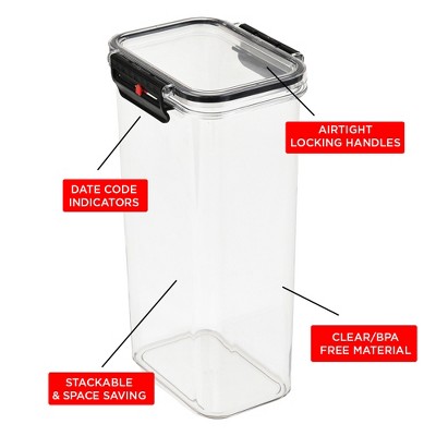SharpChef Airtight Food Storage Container with Easy locking lids, Date Indicator, Leakproof, Kitchen Pantry Organization and Storage, BPA-Free — фото 2
