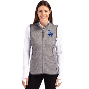 Los Angeles Dodgers Cutter & Buck Mainsail Sweater Knit Womens Full Zip Vest - 1 of 1
