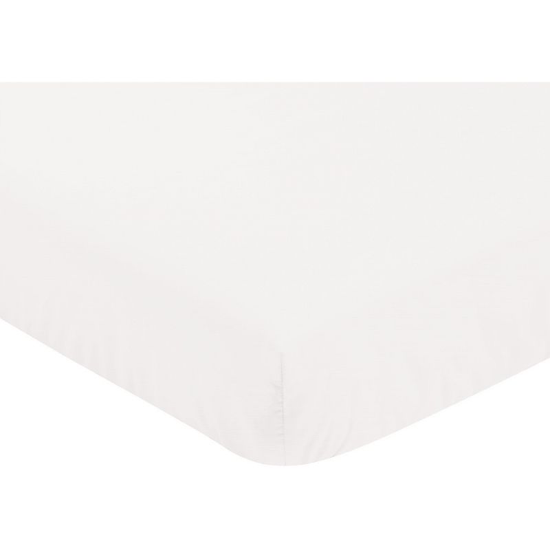 Sweet Jojo Designs Gender Neutral Baby Fitted Crib Sheet Desert Sun Collection Solid Off White, 3 of 7
