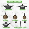 NutriChef 12-Piece Non-Stick Cookware Set with Metallic Ridge-Line Pattern NCCW12S - Multi-Sized Pots & Pans - 2 of 4