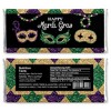 Big Dot of Happiness Mardi Gras - Candy Bar Wrapper Masquerade Party Favors - Set of 24 - image 2 of 4