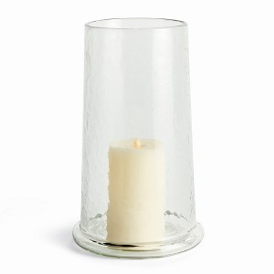 Plum & Post Gabriel Hurricane Large - Tapered Clear Glass Candle Holder - 1 of 4