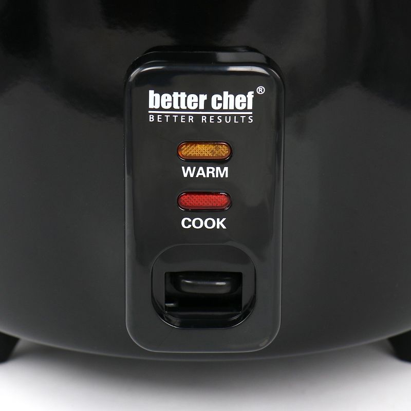 Better Chef 8 Cup Automatic Rice Cooker in Black With Rice Paddle and Measuring Cup, 3 of 5