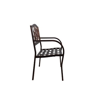 Bronze Dragonfly Design Cast-Iron Garden Bench