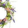 Northlight Lavender and Wildflower Artificial Floral Twig Wreath, Purple and Pink - 20-Inch - image 4 of 4