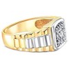 Pompeii3 3/8ct Diamond Mens Ring 14k White & Yellow Gold Two Tone - 4 of 4