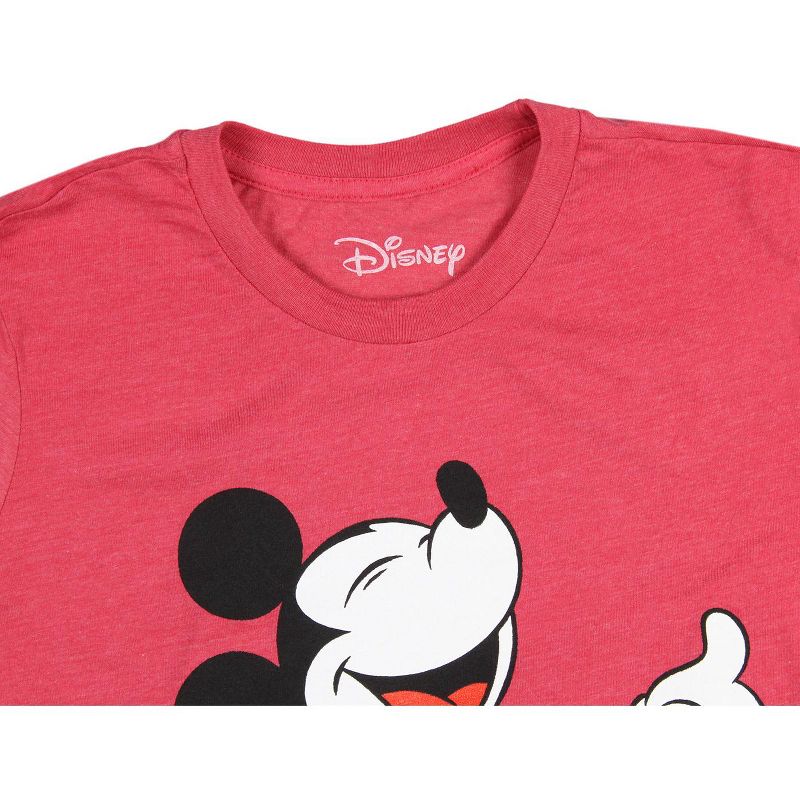 Disney Mickey Mouse Boy's Shirt Mickey Laughing T-Shirt Red Minnie New, 3 of 4