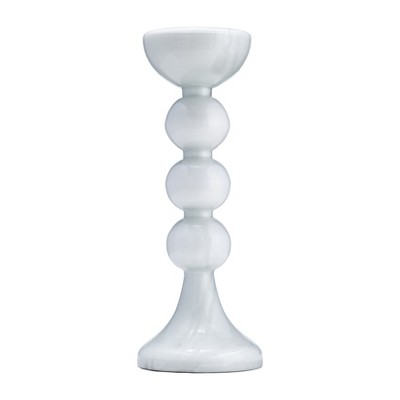 Glass Bubbly Candle Holder - Contemporary Tall Decorative Tabletop Holder for Tealights or Votive Candles - Elegant Event Decor