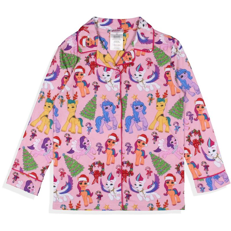 My Little Pony: A New Generation Christmas Girls' Sunny Starscout Pajama Set Pink, 3 of 7