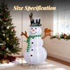 Karl Home  4ft Pop-up Lighted Snowman with Squirrel and Star Christmas Decoration - 3 of 4