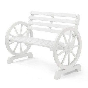 Karl Home | 41.5-Inch Wagon-inspired Outdoor Rustic Wooden Bench - 1 of 4