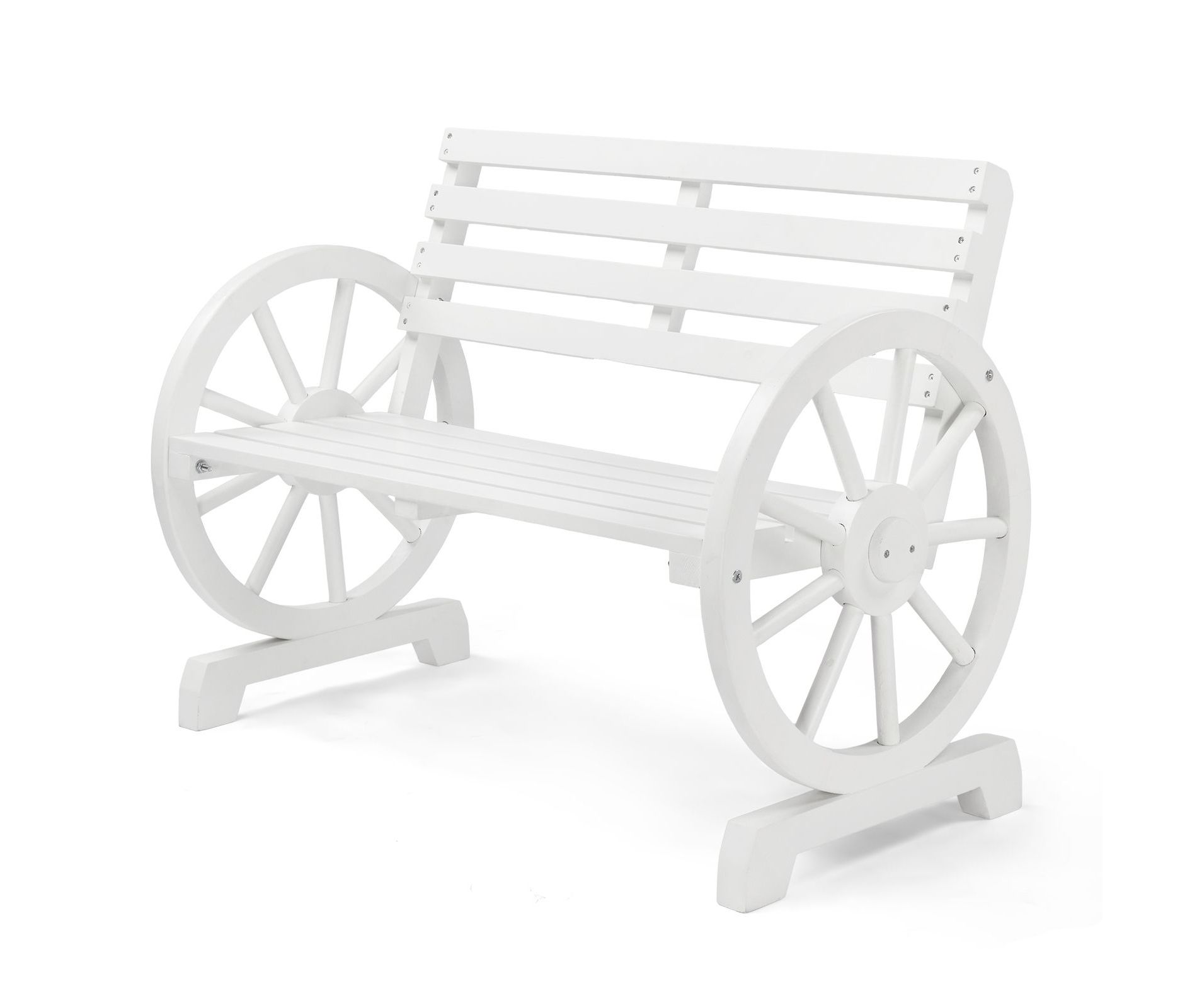 Karl Home | 41.5-Inch Wagon-inspired Outdoor Rustic Wooden Bench
