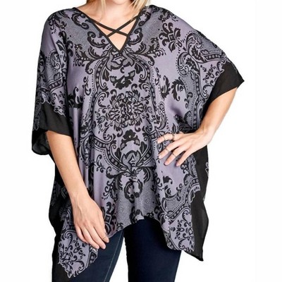 Women's Damask Bohemian Tunic Top - Oddi