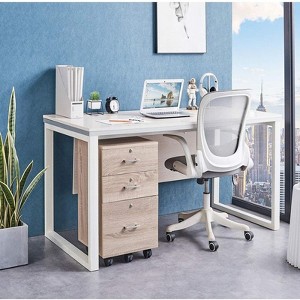 Karl Home 3-Drawer Beige MDF 19.69in. W Vertical File Cabinet - 1 of 4