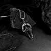 3D Horror Ghost Pendant Necklace - Stainless Steel Hollow-Out Halloween Gift for Men & Women - 3 of 4