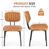 VYNXARIA Dining Chairs,Upholstered Mid Century Modern Kitchen Dining Room Accent Chairs with Faux Leather Cushion Seat - 4 of 4