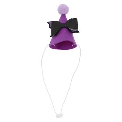Unique Bargains Halloween Pet Headwear Hat 4.33"x4.33" Purple 1 Pc