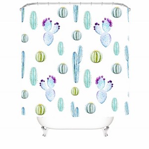 Beautiful Cactus Shower Curtains for Bathroom Waterproof Fabric Bath Curtain Durable Soft Stylish Bathroom Decor 72x72 Inch - 1 of 1
