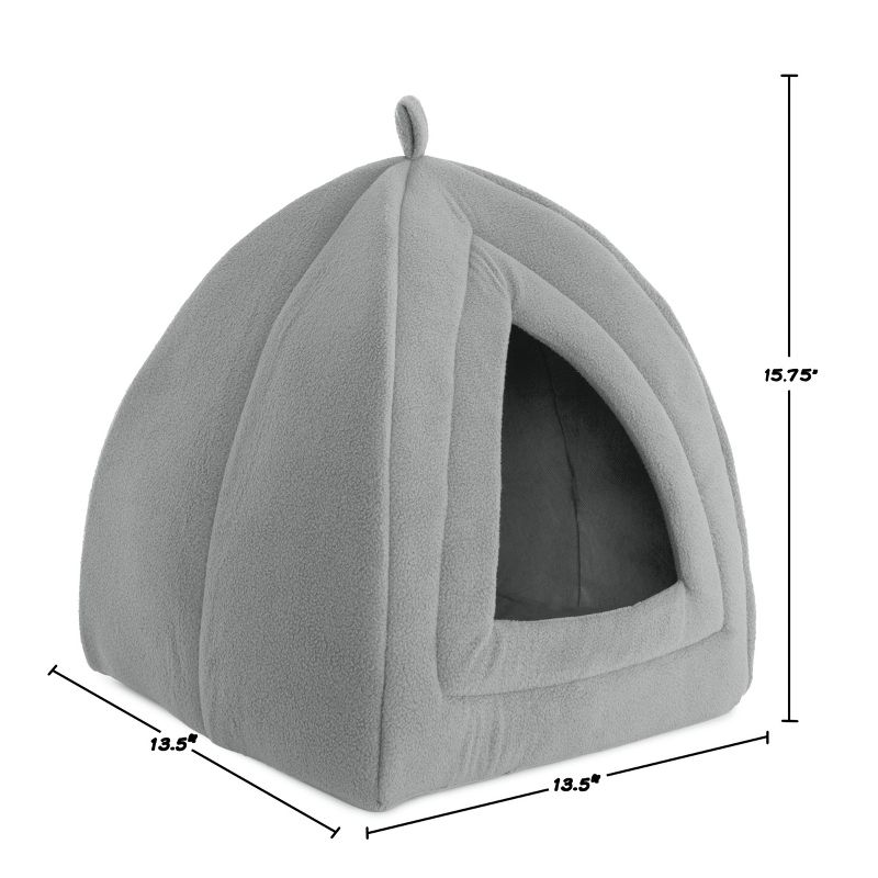 Pet Adobe Igloo Style Pet Tent for Cats, Gray, 2 of 7