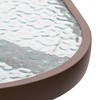 Square Patio Bar Height Table with Tempered Glass Top & Umbrella Hole - Brown - Crestlive Products: Aluminum Frame, Weather-Resistant - 3 of 4