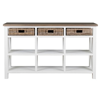 Dillman Mahogany/Rattan Sideboard White - East At Main