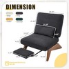 MOONMISS Comfortable Circle Velvet Adjustable Accent Chair and Footrest Set, Thick-Padded Lounge Chair For living room - 2 of 4