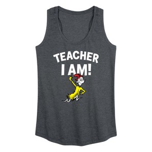 Women's - Dr. Seuss - Teacher I Am Sam I Am Graphic Racerback Tank - 1 of 4