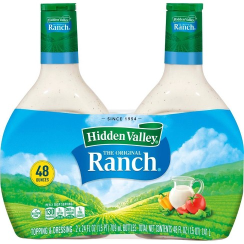 Hidden Valley Original Ranch Salad Dressing Topping Gluten Free 24fl Oz 2pk Target