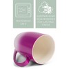 Elanze Designs Daffodil Flower Hello Spring 12 Ounce Ceramic Laser-Etched Engraved Drinkware Mug, Fuchsia and White Ombre - 3 of 4