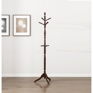 Kumasinova Classic Solid Wood Coat Rack with 9/10/11 Hooks,3/7-Tier Freestanding Coat Racks for Entryway,Clothing Racks for Hanging Clothes - 1 of 4
