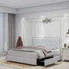 Okak Platform Bed Frame Upholstered Bed with Adjustable Height Headboard and USB Charger Music Speaker Star Projector 4 drawers Noise-Free - 4 of 4