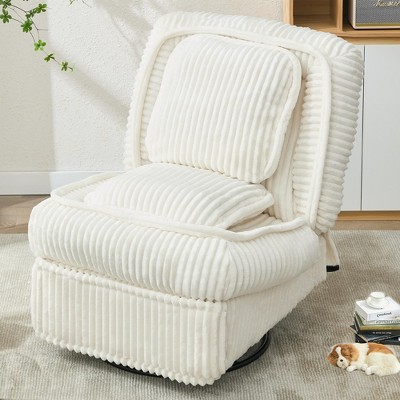TIRAMISUBEST 360° Swivel Rocking Single Sofa,Recliner Sofa, Manual Glider Rocking Armless Chair
