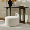 KINWELL Round Upholstered Pouf Ottoman Footrest - 3 of 4