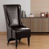 Grungis Velvet Accent Chairs with Soft Padded and Wooden Legs,Living Room Chairs with High-Back,Comfy Chairs for Living Room,Bedroom - 2 of 4