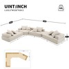 1/2/3/4pcs Oversized Modular Sectional Sofa, Boucle Convertible Floor Sofa Couch Set 4B -ModernLuxe - 3 of 4