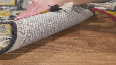 Handmade Gray Wool Geometric Tufted Round Rug 7' x 7'