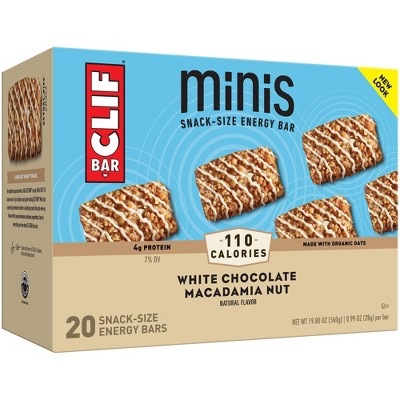 CLIF Bar White Chocolate Macadamia Nut Energy Bar Minis - 20ct