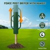 Fence Post Driver 37LB T Post Driver with Handle Heavy Duty Hand Post Pounder with Handle for U Fence Post Wooden Post - 2 of 4