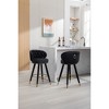 20.9" Velvet Counter Height Bar Stools Set of 2 with Solid Wood Legs and 360¡ã Swivel for Kitchen, Dining, or Bar - 2 of 4