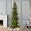 Puleo 7.5' Pre-Lit Artificial Slim Mountain View Spruce Tree - 2 of 4