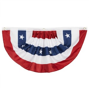 Juvale American Flag Decorations Bunting Banner, Patriotic USA Pleated Fan for 4th of July Party Supplies, 71.5 x 34 in - 1 of 4