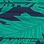 navy/emerald palm foliage