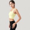 Anna-Kaci Active Women's Ribbed Seamless Sports Bra with Scoop Neck and Wide Straps - 3 of 4