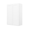 HOMLUX Easy-DIY 12 in D x 42 in H in Shaker White Ready to Assemble Wall Kitchen Cabinet 2 Doors-3 Shelves - 3 of 4