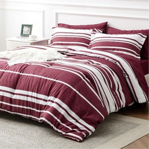 5/7 Pcs Bedding Set with Cationic Dyeing for Striking Double-Sided Contrast - 1 of 4