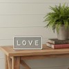HomeRoots 4" Gray And White Galvanized Metal Love Hand Painted Tabletop Sign - 2 of 4