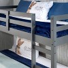 NicBex Twin Size Bunk Bed Wooden Bed Frame with Ladder and Full Length Guardrail, Space Saving, No Box Spring Required, Gray - 3 of 4