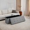 43" Storage Ottoman Bench, Ottoman with Storage, Ottoman Bench, Hold up to 660lb for Living Room - 3 of 4